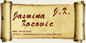 Jasmina Kočović vizit kartica